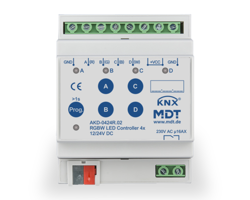 KNX LED-Controller für Hutschiene 4-Kanal | 4x4A KNX LED-Controller für Hutschiene 4-Kanal | 4x4A