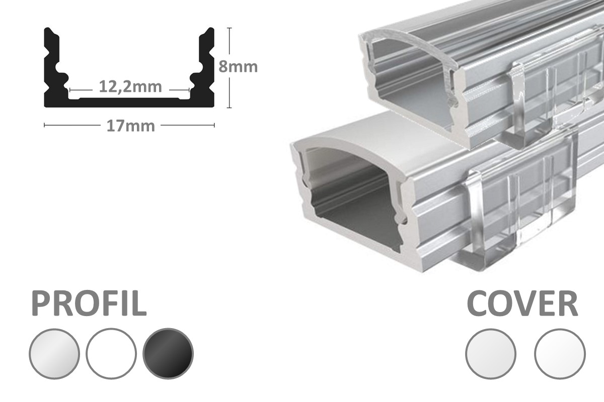 2m LED profile EL12 2m LED profile EL12
