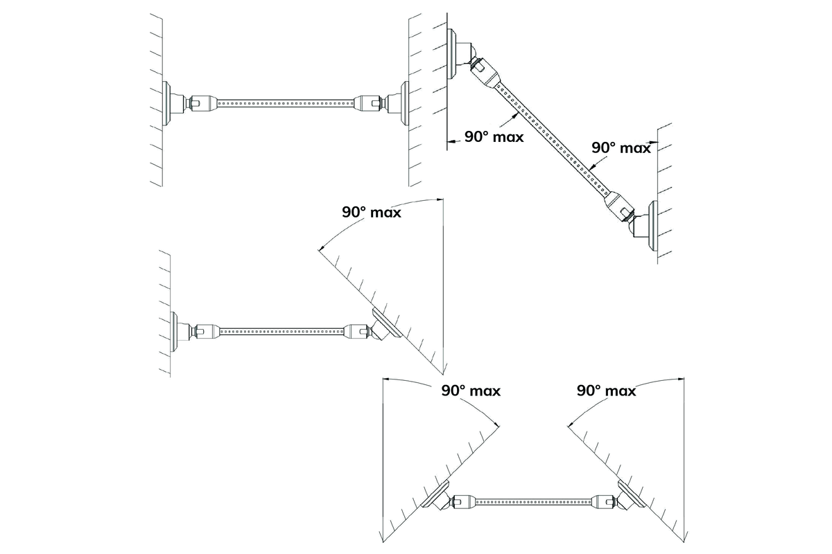 10m LED tensioning system | black