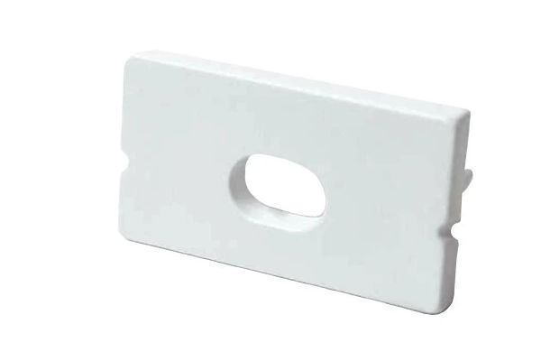 Endkappe EKLP110wl weiß, Kabeldurchführung
