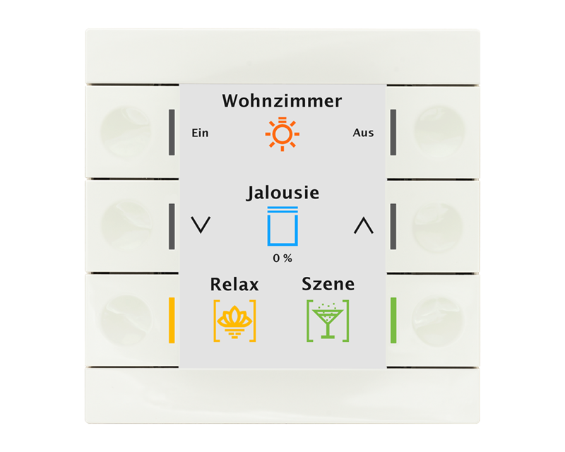 KNX Taster 6fach | 86x86mm mit Temperatursensor KNX Taster 6fach | 86x86mm mit Temperatursensor