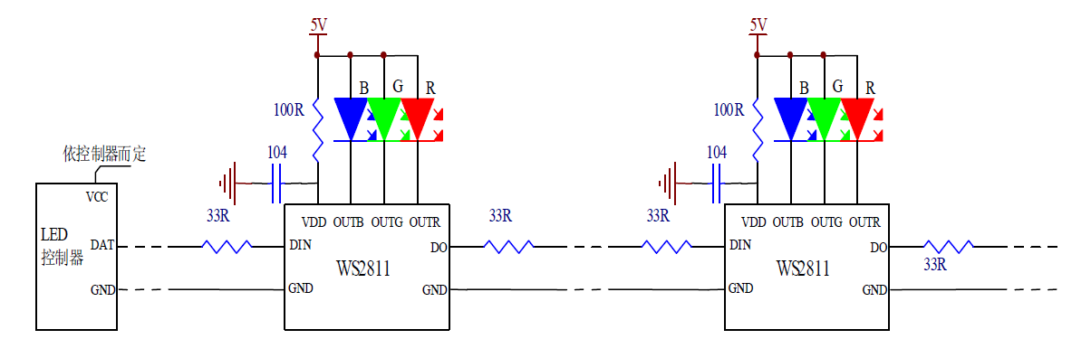 WS2811 RGB LED-Pixel Treiber