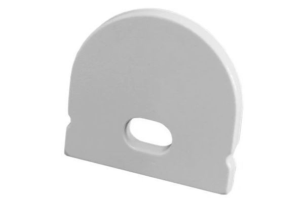 Endkappe EKLP108l halbrund grau, Kabeldurchführung
