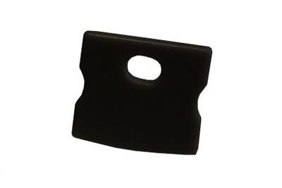 End cap for D12 profile, black, with cable aperture