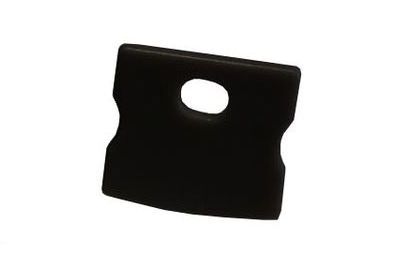 End cap for D12 profile, black, with cable aperture End cap for D12 profile, black, with cable aperture