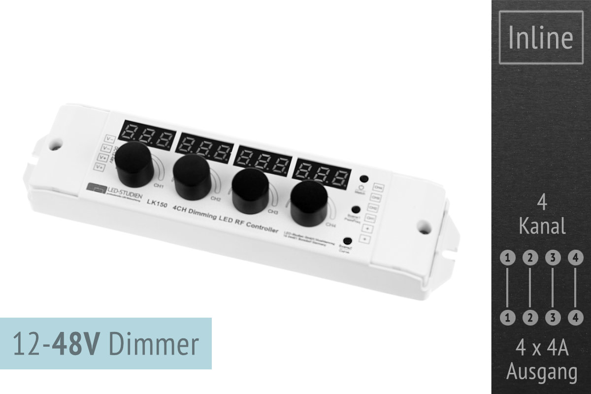 Inline dimmer 12-48V | 4x4A
