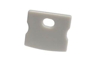 End cap for D12 profile, gray, with cable aperture End cap for D12 profile, gray, with cable aperture
