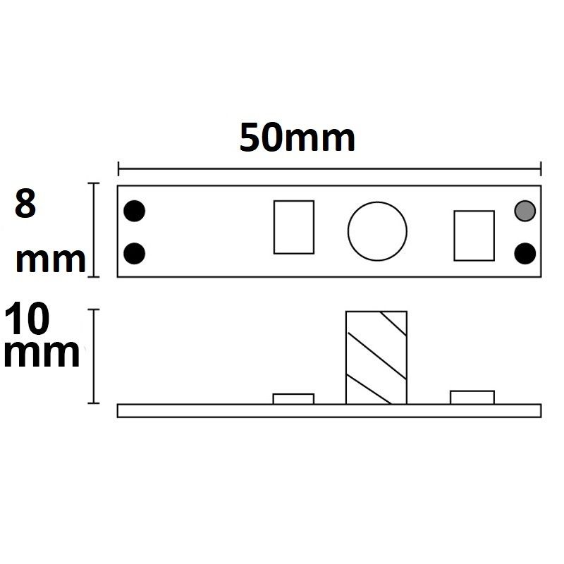 Mini LED-Dimmer für Aluprofile - Touch | 12-24V | 1x3A