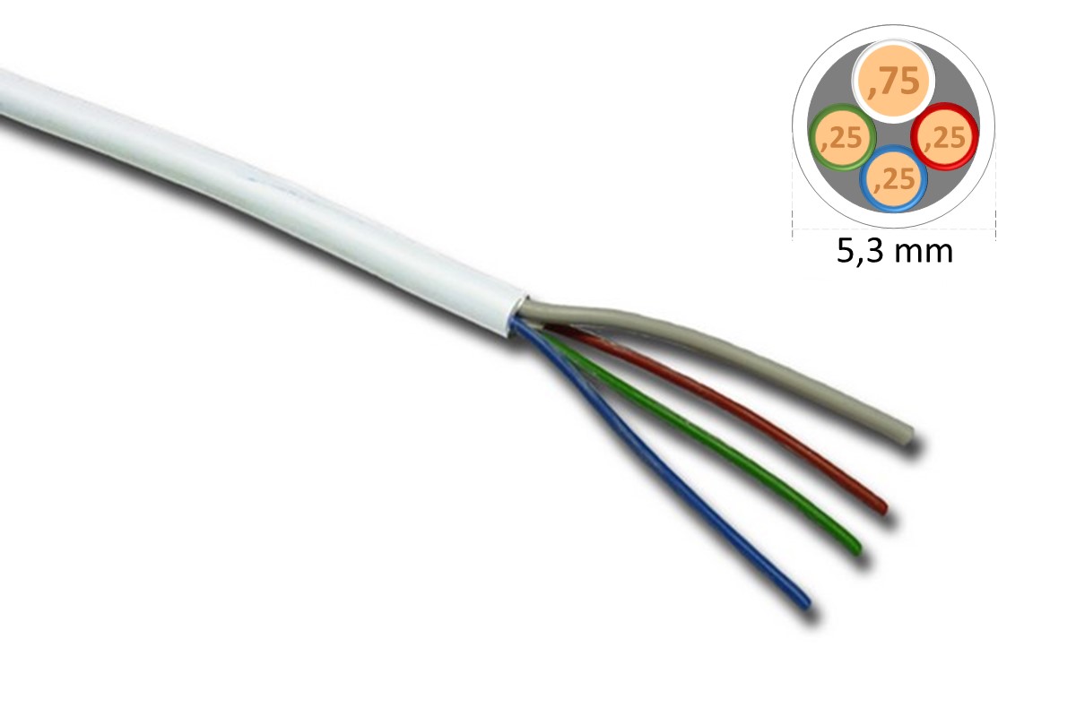 Flachbandkabel Meterware 6x0,5mm² für RGB + CCT LED Streifen, 4,75 €