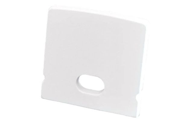 Endkappe EKLP109wl eckig weiß, Kabeldurchführung