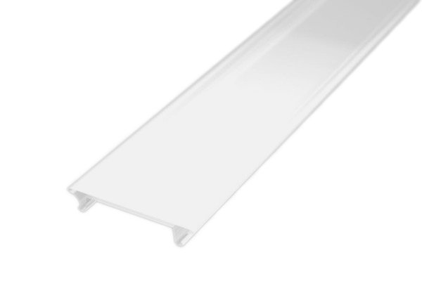 Abdeckung flach weiß opal CLP10o - 2m - Lichtdurchlässigkeit: 65%