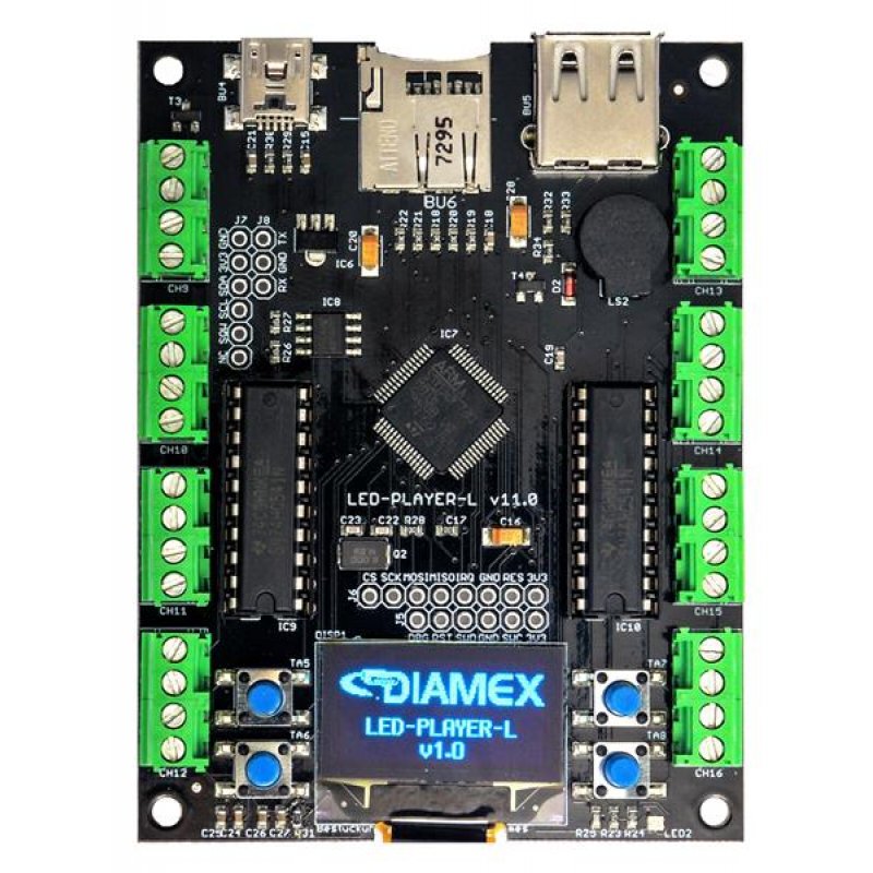 LED pixel driver up to 4096 pixels for TPM2 from USB/SD card