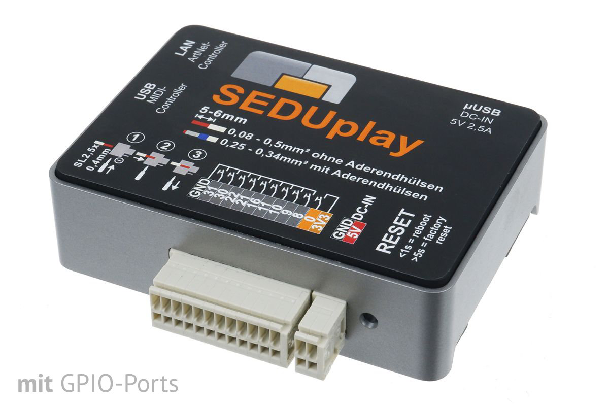 GPIO ports for SEDUplay