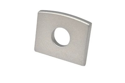 Endkappe EKLP109 silber mit Kabeldurchführung