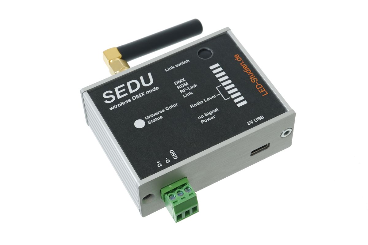 SEDU DMX node 2 - wireless DMX Sender/Empfänger (Konfiguration per App)
