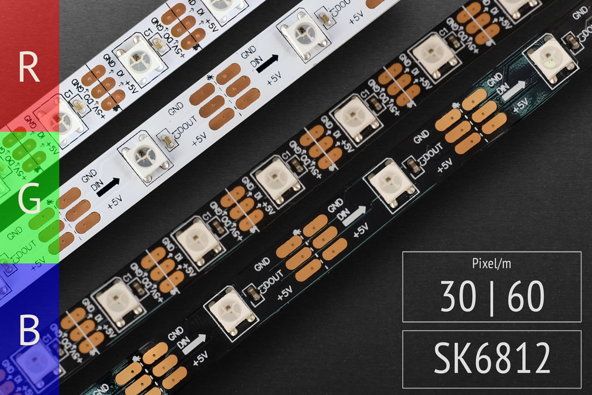LED-Band digital SK6812 (wie WS2812) - RGB LEDs - 5V LED-Band digital SK6812 (wie WS2812) - RGB LEDs - 5V