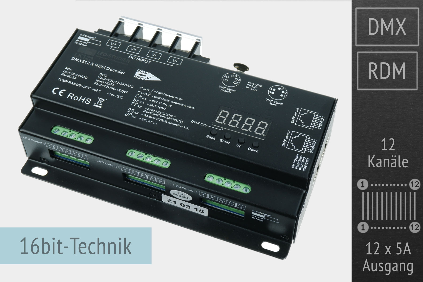 Conroller lk12312x5admx-led-controller