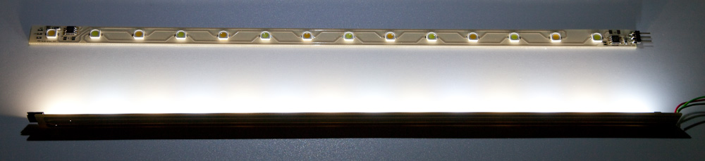 warm-/kaltweiß LED-Stripes 24V, 33cm