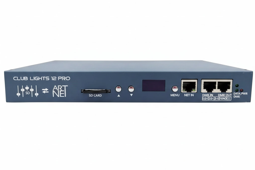 ArtNet Pixel-LED-Controller | bis zu 12 x 1.360 Pixel | DMX-Trigger | Stand-Alone Modus