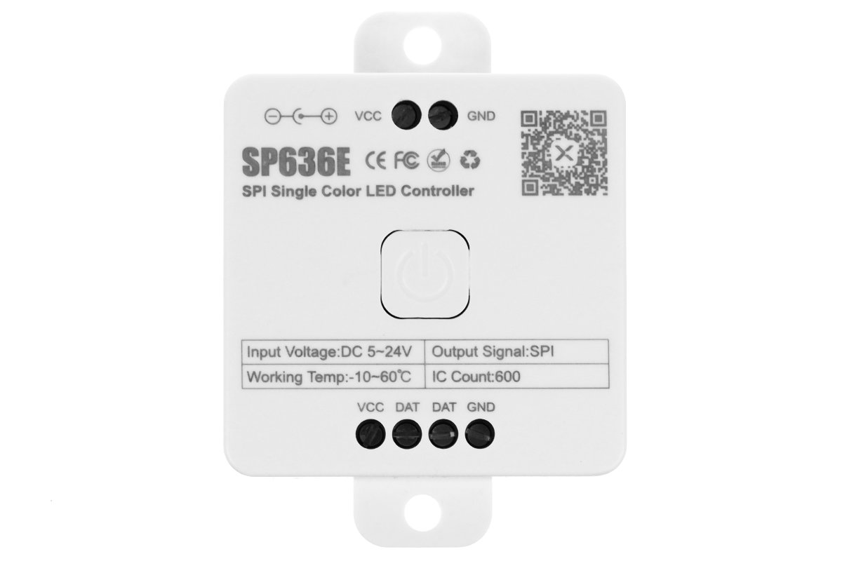 SP636E Standalone LED pixel controller with app control for waterflow effects (white strips)