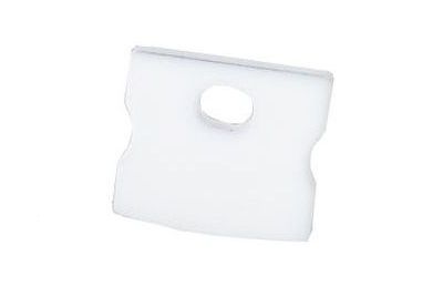 End cap for D12 profile, white, with cable aperture End cap for D12 profile, white, with cable aperture