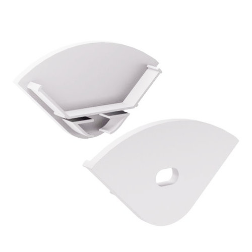 End caps for W20 corner profile, white End caps for W20 corner profile, white