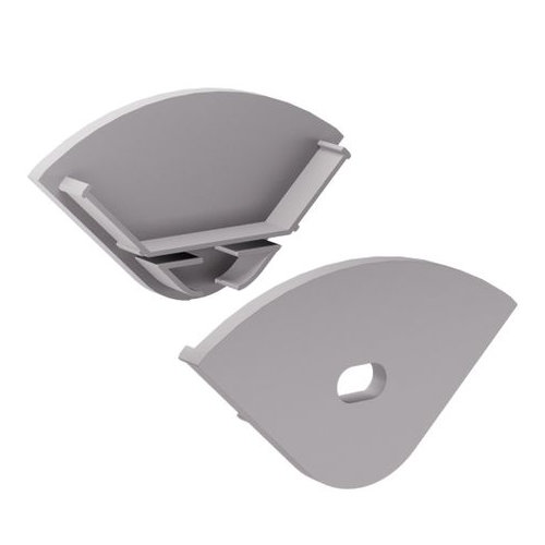 End caps for W20 corner profile, gray End caps for W20 corner profile, gray