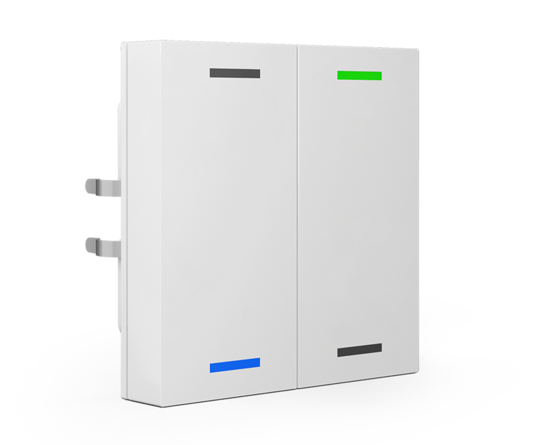 KNX Taster 4fach | 55x55mm mit Temperatursensor KNX Taster 4fach | 55x55mm mit Temperatursensor