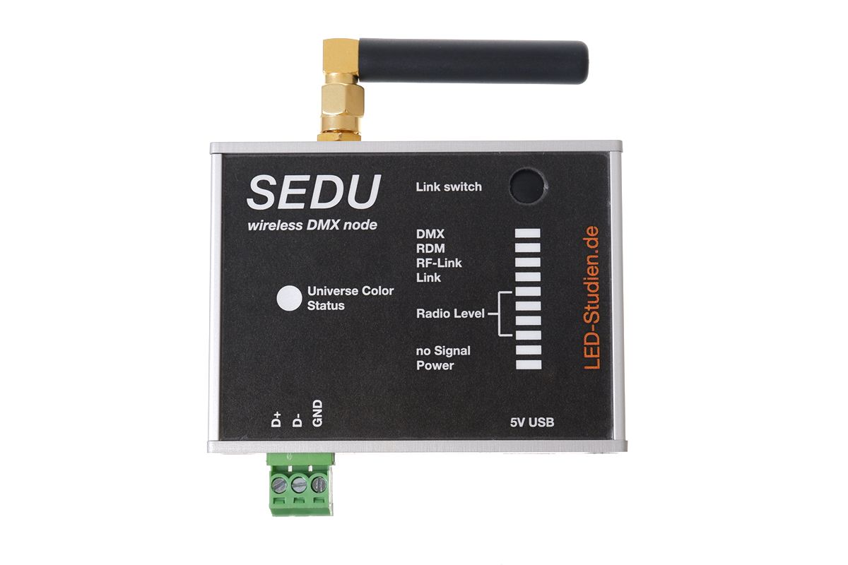 SEDU DMX node 2 - wireless DMX Sender/Empfänger (Konfiguration per App)