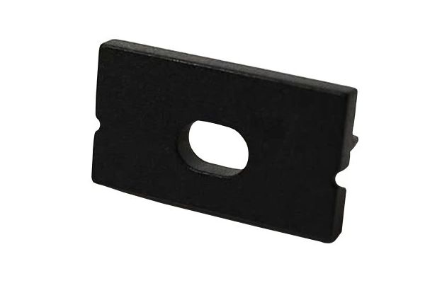 Endkappe EKLP110bl schwarz, Kabeldurchführung 