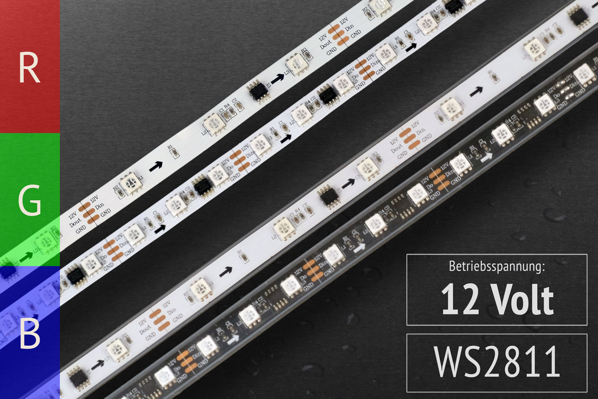 LED tape digital WS2811 - RGB LEDs - 12V