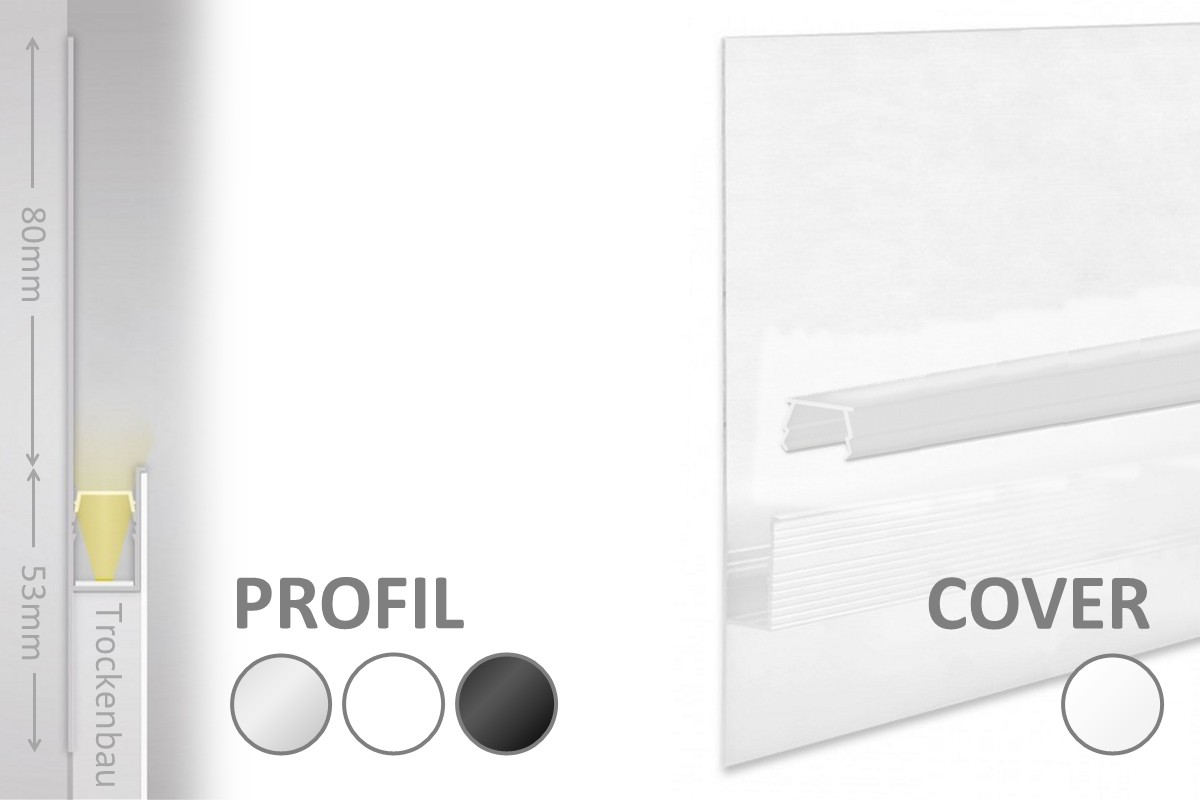 2m LED-Trockenbau-Profil TBP2.1  2m LED-Trockenbau-Profil TBP2.1