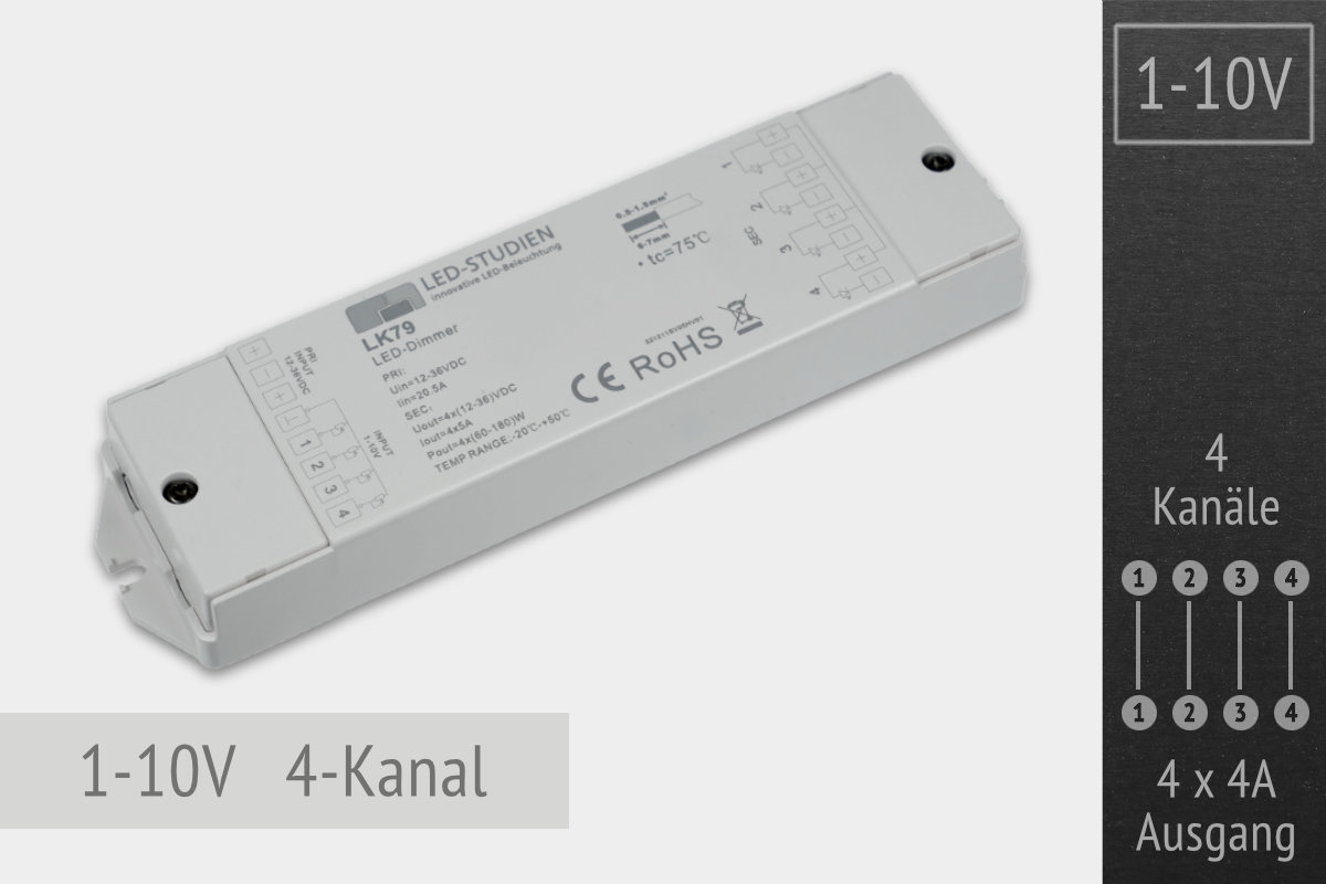 1-10V universal LED driver 4-channel | 4x4A 1-10V universal LED driver 4-channel | 4x4A
