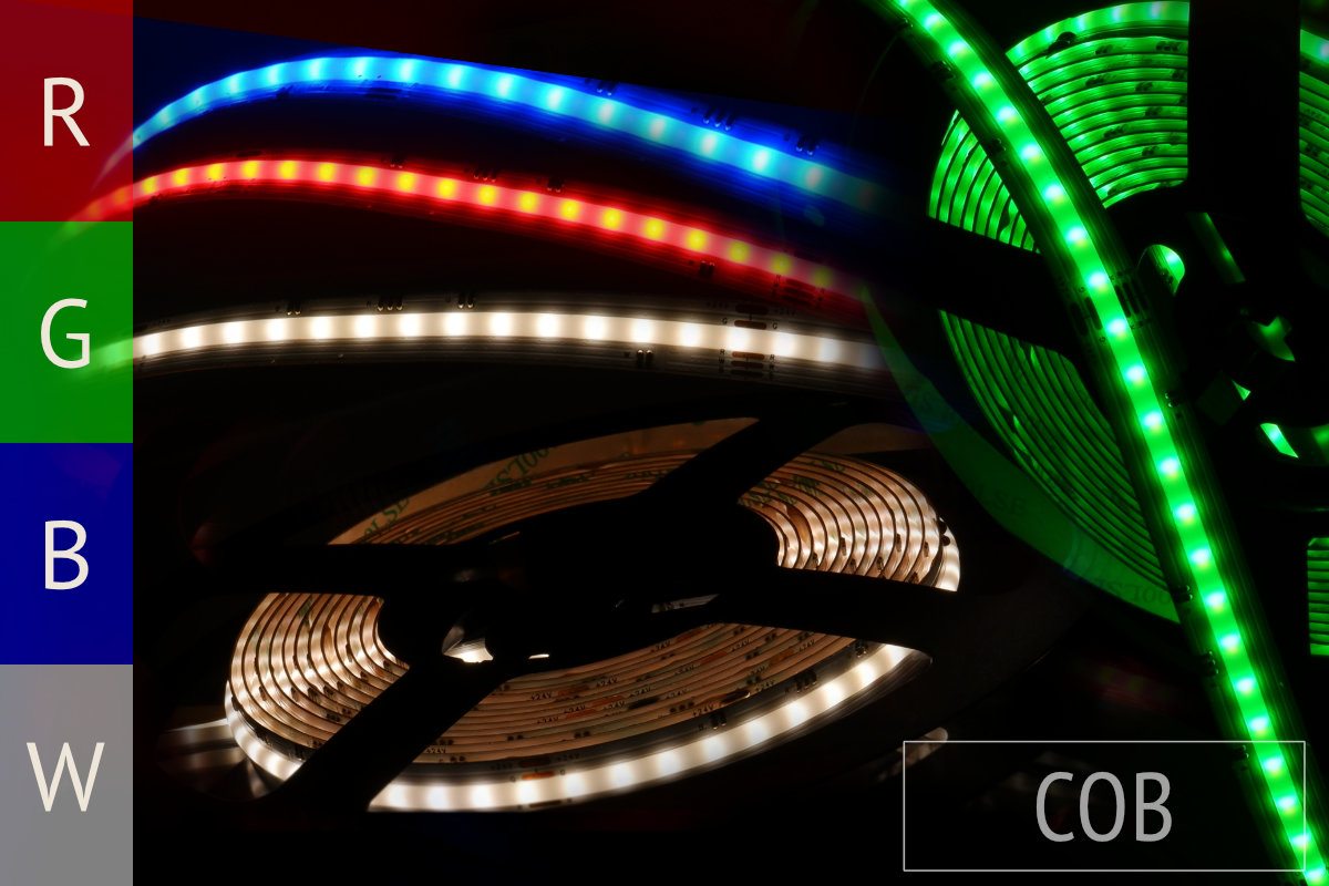 Novelty: RGBW COB LED strip - 24V