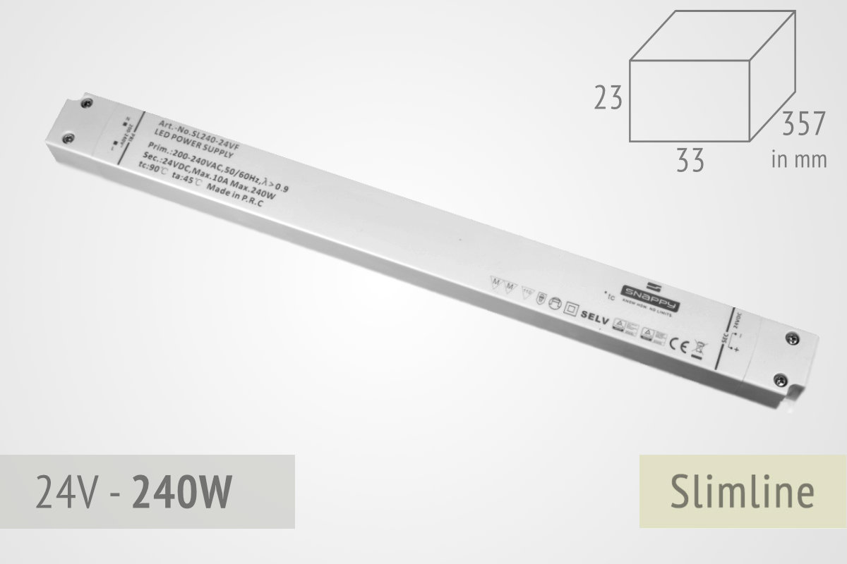 Slimline Netzteil 24V - 6.3A - 150 Watt Slimline Netzteil 24V - 6.3A - 150 Watt