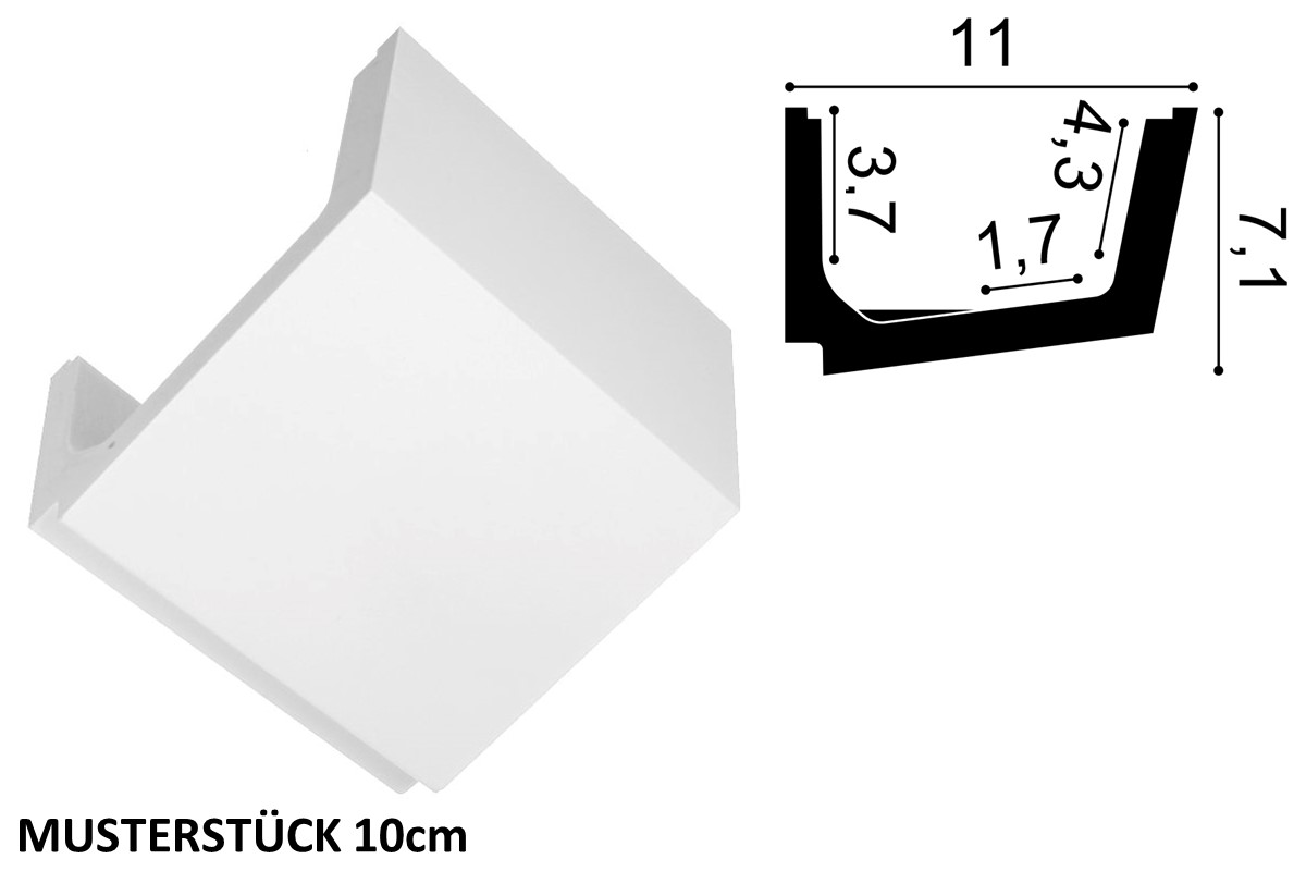 Light cove ORAC C357 - 10cm sample Light cove ORAC C357 - 10cm sample
