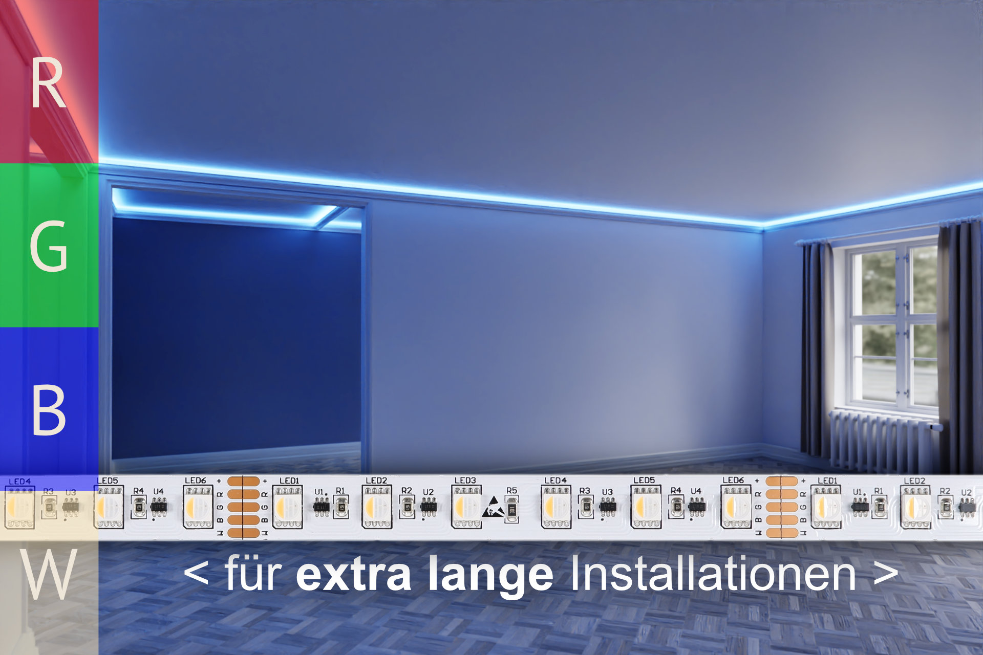 RGBWW mit KSQ für extra lange Installationen - 60 LED/m