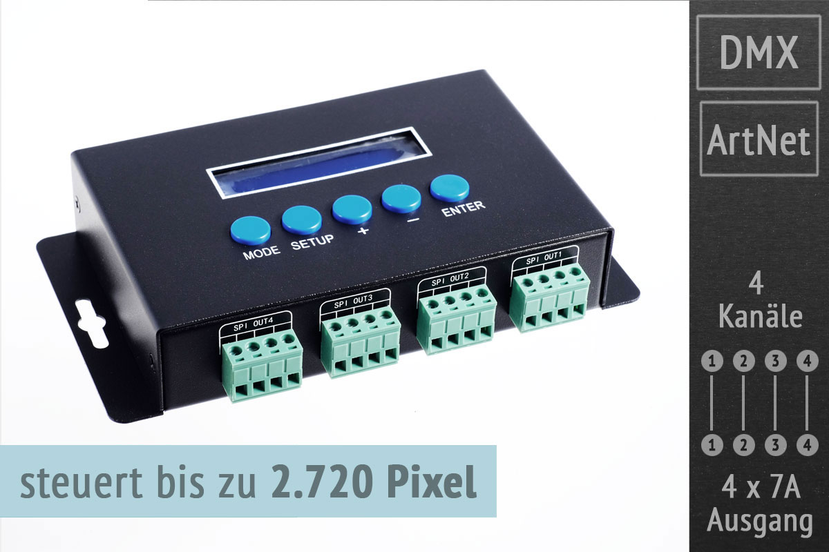 Controller lk99-4x7a-artnet-led-pixel-controlle