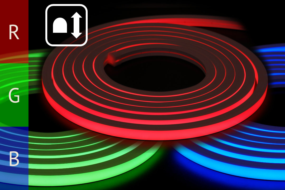 RGB Neon Flex LED Band - 17W/m - 16mm wide - VERTICAL bendable