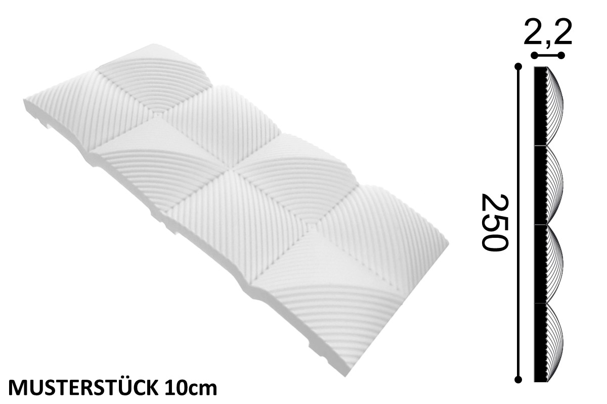 3D wall cover ORAC W113 Cobble - 10cm sample