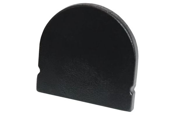 Endkappe EKL108b halbrund schwarz