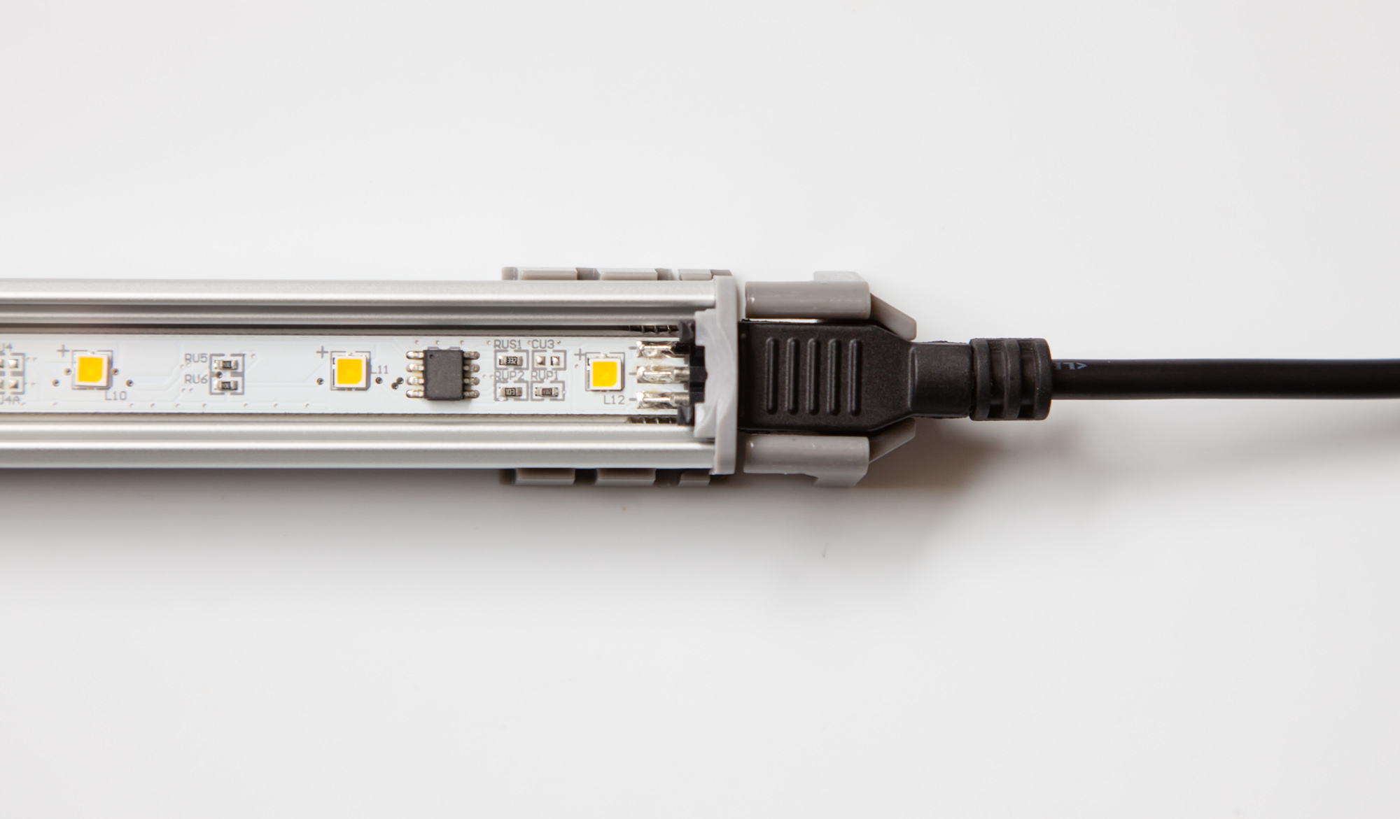 LED-Bar Einspeisekabel 30cm, DC Hohlbuchse & Schalter