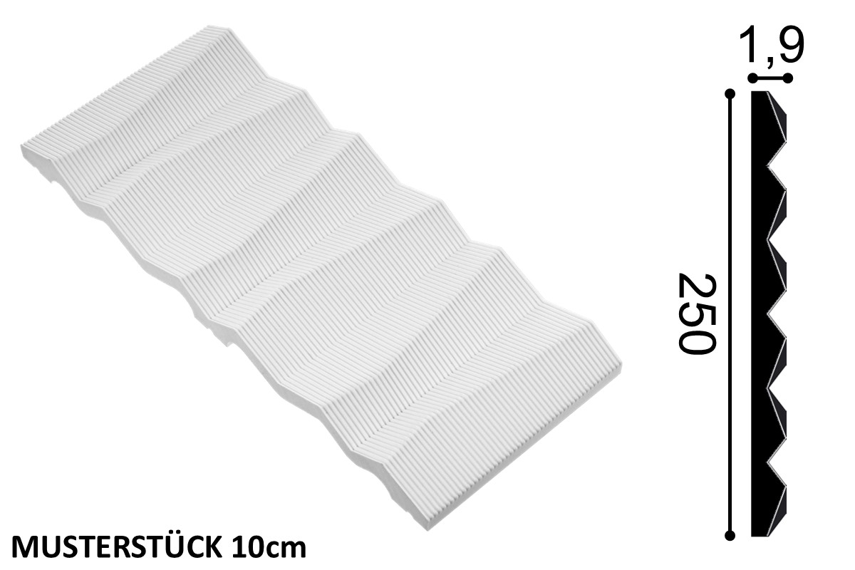 3D wall cover ORAC W112 Ridge - 10cm sample 3D wall cover ORAC W112 Ridge - 10cm sample