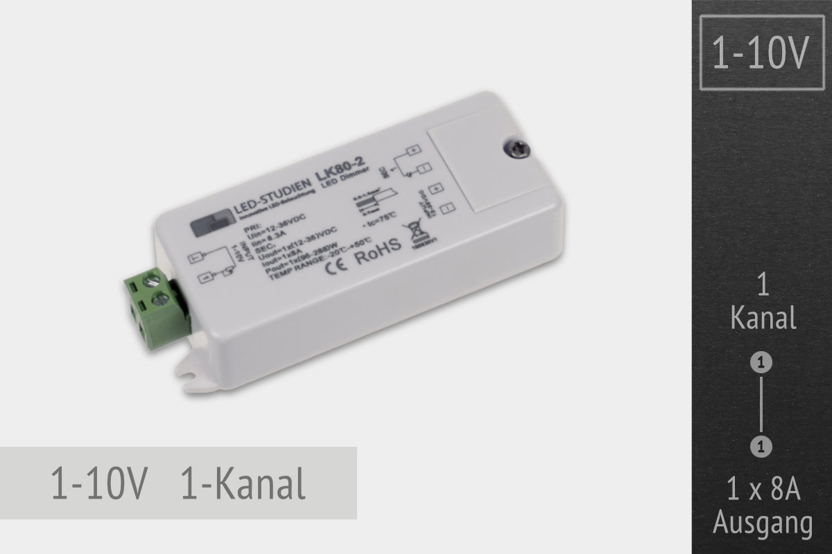 1-10V LED dimmer 1-channel | 1x8A 1-10V LED dimmer 1-channel | 1x8A