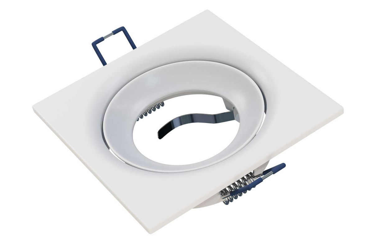 Recessed housing MR16 die-cast aluminium, matt white, square Recessed housing MR16 die-cast aluminium, matt white, square