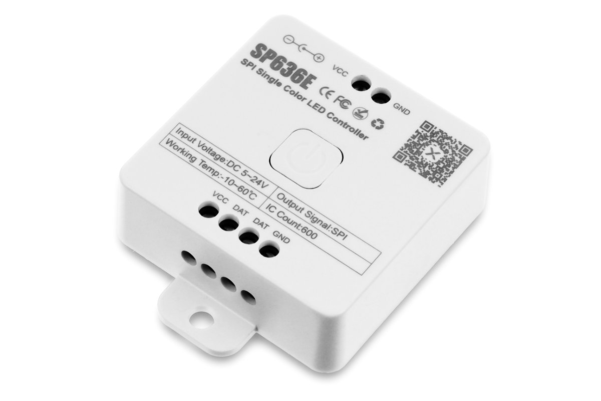 SP636E Standalone LED pixel controller with app control for waterflow effects (white strips)