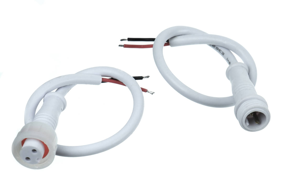 2-poligersteckverbinderwasserfest Waterprotected cable set: 2-pin