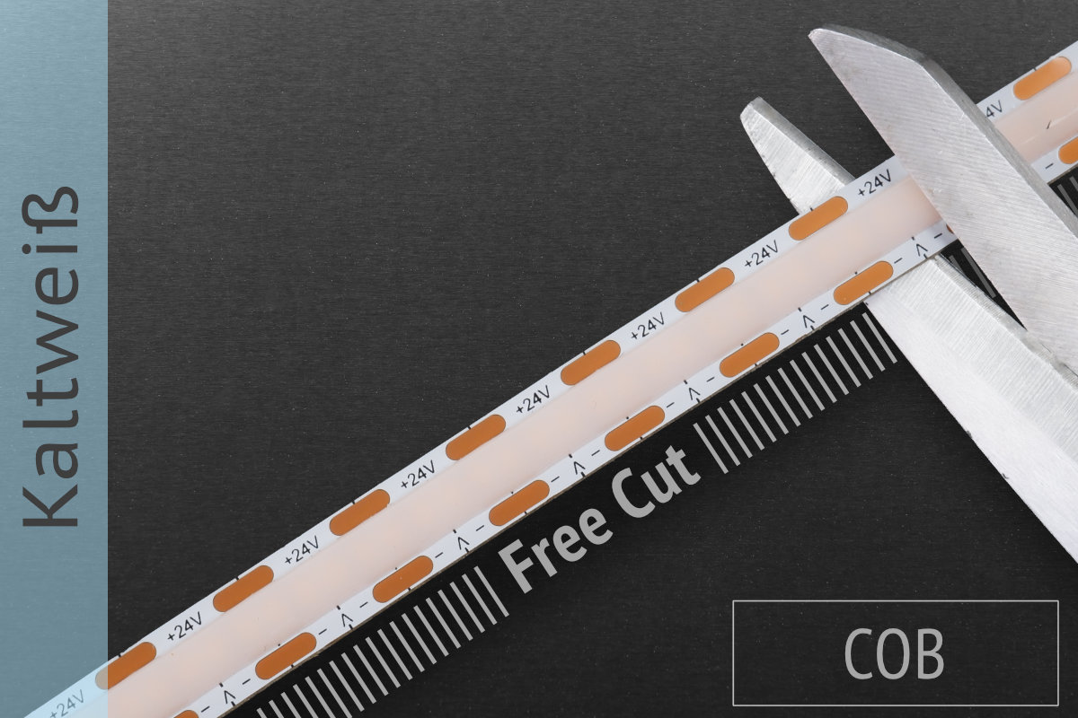 Neuheit: Free Cut COB LED-Streifen - Jede beliebige Länge realisierbar!