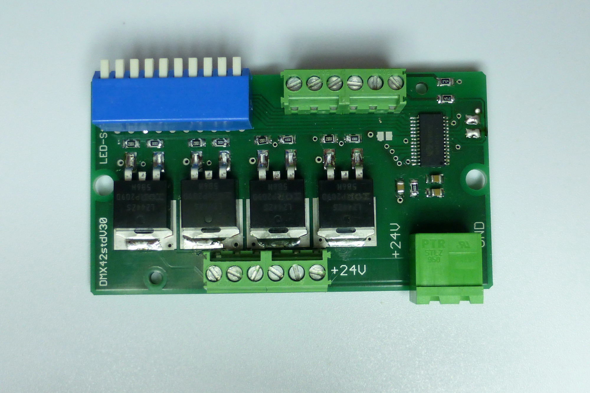 DMX receiver MY9942 MOSFET, screw terminals