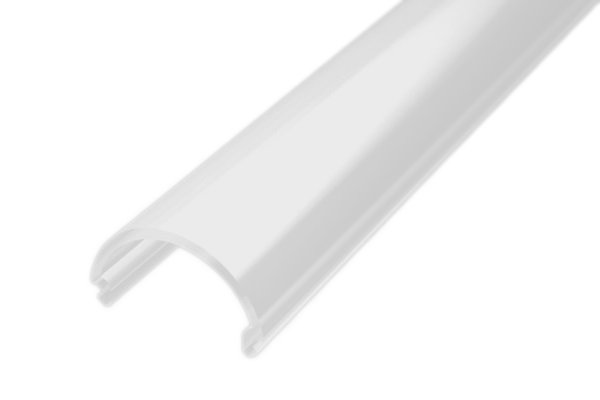 Abdeckung halbrund weiß opal CLP08o - 2m - Lichtdurchlässigkeit: 65%